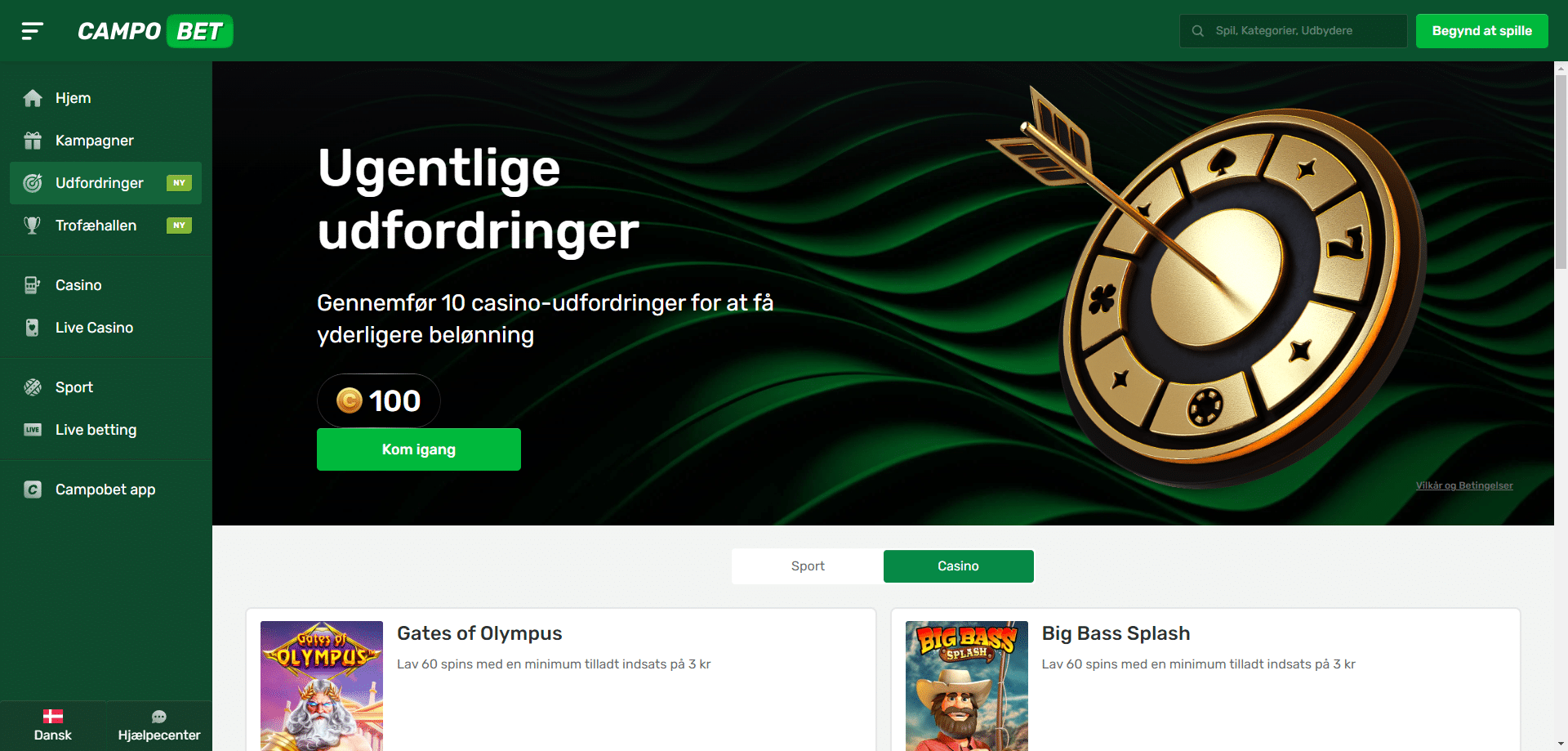 Ugentlige udfordringer hos CampoBet